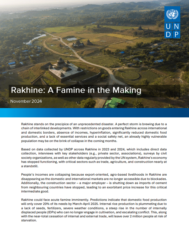 Rakhine_A Famine in the Making_cover